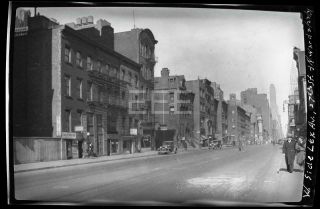 1931 Lexington Ave 47th St Manhattan Nyc York City Old Photo Negative 568b