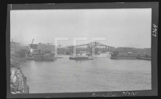 1925 Harlem River Bridge Manhattan Nyc York City Old Photo Negative H29