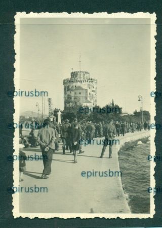 Wwii Ww2 Greece Salonica German Soldiers In Saloniki.  Old Photo