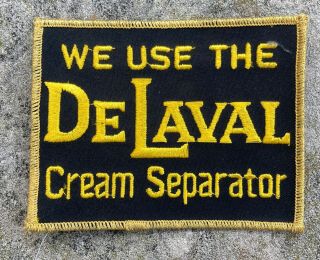 Vintage " We Use De Laval Cream Separators " Patch Fro Shirt Hat Dairy Farming