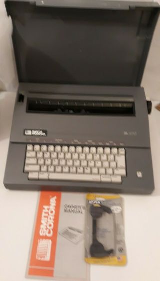 Smith Corona Sl 470 Portable Electric Typewriter W/ Cover - Great