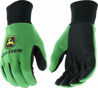 John Deere Knit Polyester/cotton All Purpose Work Gloves 1 Pair