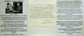 Wwii 1st Jap Submarine Sinking Commander Us Air Force Lt General Letter Signed