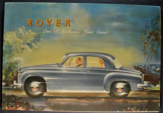 1955 Rover 75 & 90 Sedan Sales Brochure Folder 55