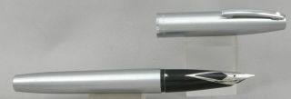 Sheaffer Imperial 444 Stainless Steel & Chrome Fountain Pen - Stub Nib - 1980 