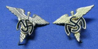 Wwii Army Medical Corps Ms Medical Services Officer Insignia Set By Meyer