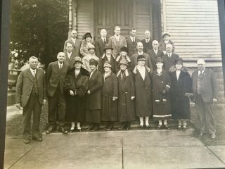 Vtg 8 X 10 Group Photo Of Old People,  Ladies With Hats,  Circa 1920s,  Interesting