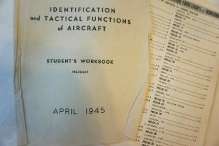 Wwii Naval Aircraft Id Workbook Planes Us Great Britain Germany Japan Tx