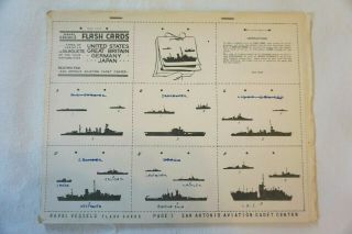Wwii Naval Vessels Flash Cards Navy Ships Us Great Britain Germany Japan Tx