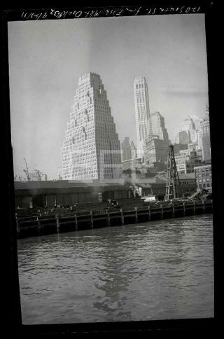 1931 South St Fish Market Manhattan Nyc York City Old Photo Negative 612b