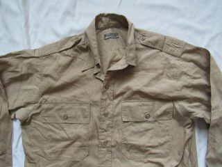 Vtg 40s Ww2 Us Army Officer Regulation Poplin Shirt Large 44 " Chest Wwii Uniform
