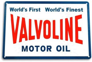 Valvoline Motor Oil Vintage Retro Tin Sign