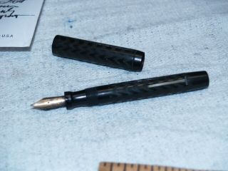 Sheaffer black chased hard rubber very early vest pocket fountain pen (16) 2