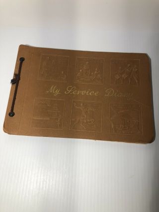 Wwii Book,  My Service Diary,  1943,  Vintage