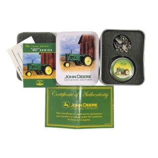 John Deere Exclusive Edition 40 Series Tractor Pocket Watch In Tin W Paperwork