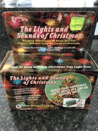 Vintage Mr.  Christmas Carolites Lights And Sounds Controller Music Twinkle