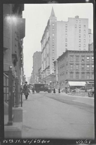 1928 56th St @ W 6th Av Manhattan York City Nyc Old Sperr Photo Negative U92