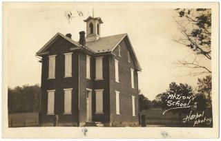 Rppc Real Photo Postcard Of The Old School House Mount Zion,  Pa.  Lebanon County
