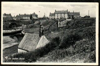 1938 Old Seaton Sluice Northumberland Postcard Kings Arms Nr Blyth & Whitley Bay