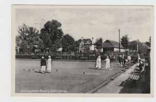 Old Card Bowling Green Rosehill Bowling Club Rose Hill Sutton Surrey 1946