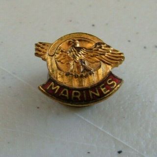 World War Two United States Marine Corps Marine Ruptured Duck Discharge Pin 6
