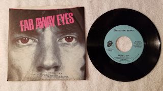 The Rolling Stones Far Away Eyes Promo Only 7 " Vinyl Single 45 Mono Stereo Ps