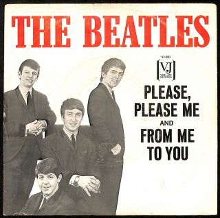 The Beatles - Please,  Please Me - Vee - Jay Vj - 581 - 7 " 45 Rpm Picture Sleeve