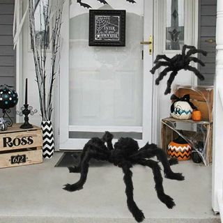 Giant Black Spider Decoration For Halloween
