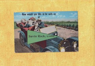 Ct West Haven Savin Rock 1919 Antique Postcard How Would You Like.  Old Car