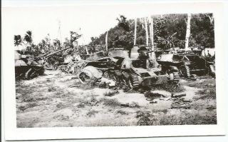 Ww2 Photo - Destroyed Japanese Tanks 6