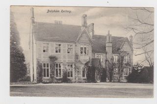 Old Card Of Balsham Rectory Around 1910 Newmarket Duxford Linton