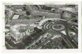 Old Postcard Floriana Malta Aerial View Real Photo Vintage 1950s