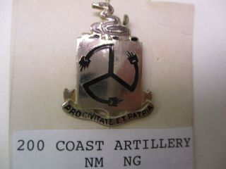 Us Army Wwii 200th Coast Artillery Distinctive Unit Insignia (dui) Pin Back