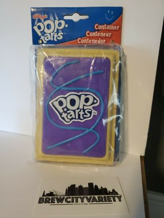 Pop - Tarts Plastic Container Storage Case Blue Purple Blueberry Kellogg