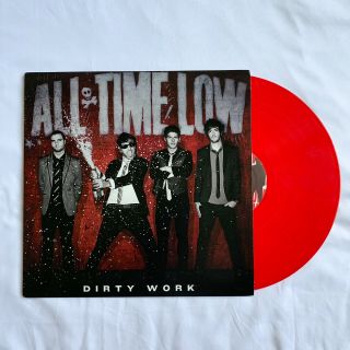All Time Low - Dirty Work Red W/ White Splatter Vinyl Lp