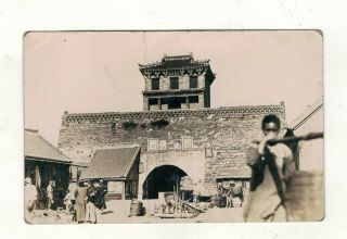 China,  Entrance To City,  Wei Hai Wei.  1926,  Old Real Photo Postcard