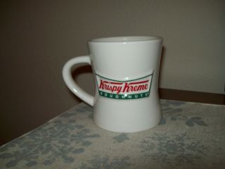 Krispy Kreme Doughnuts Coffee Mug Heavy Diner Style Tall Retro 3 - D 16oz White