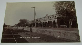 Rare Old Postcard,  Railway Station,  Nowshera,  Pakistan,  Real Photograph.  Baljee