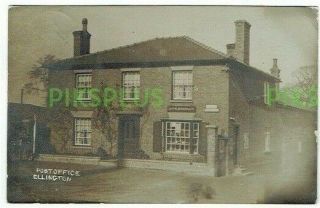 Old Postcard Ellington Post Office Huntingdonshire Real Photo Vintage 1910