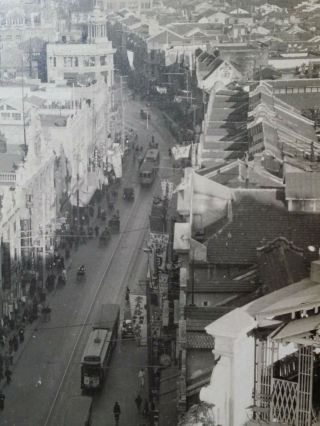 1930s Old China Chinese Shanghai Nanking Road Rppc Photo Postcard