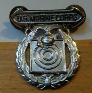 N.  S.  Meyer Ww Ii U.  S.  Marine Corps Qualification Badge Pin - Ww2 Usmc