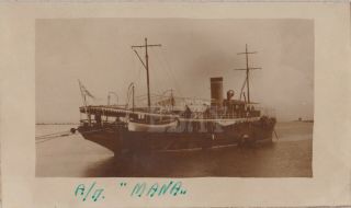 Greece Greek Ship Old Photo Postcard