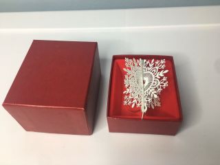 Winterlace By Tamerlane Boxed Vintage White Cut - Out Metal Snowflake Ornament
