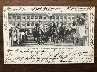 China Old Postcard Grafen Waldersee Arrived Tsingtau To Germany 1902