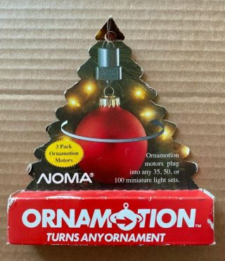 Vintage Noma Ornamotion 3 Pack Rotating Turning Twirling Ornament Christmas