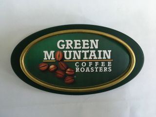 Green Mountain Coffee Roasters Oval Wooden Sign