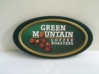GREEN MOUNTAIN COFFEE ROASTERS Oval Wooden Sign 2