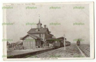 Old Chinese Postcard Shanghai Railway Station China Kelly & Walsh Ltd C.  1910