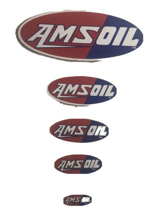 Amsoil Oil & Gas Co Set Of 5 Vintage Sticker Decals