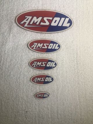 Amsoil OIL & Gas Co Set Of 5 Vintage Sticker Decals 2